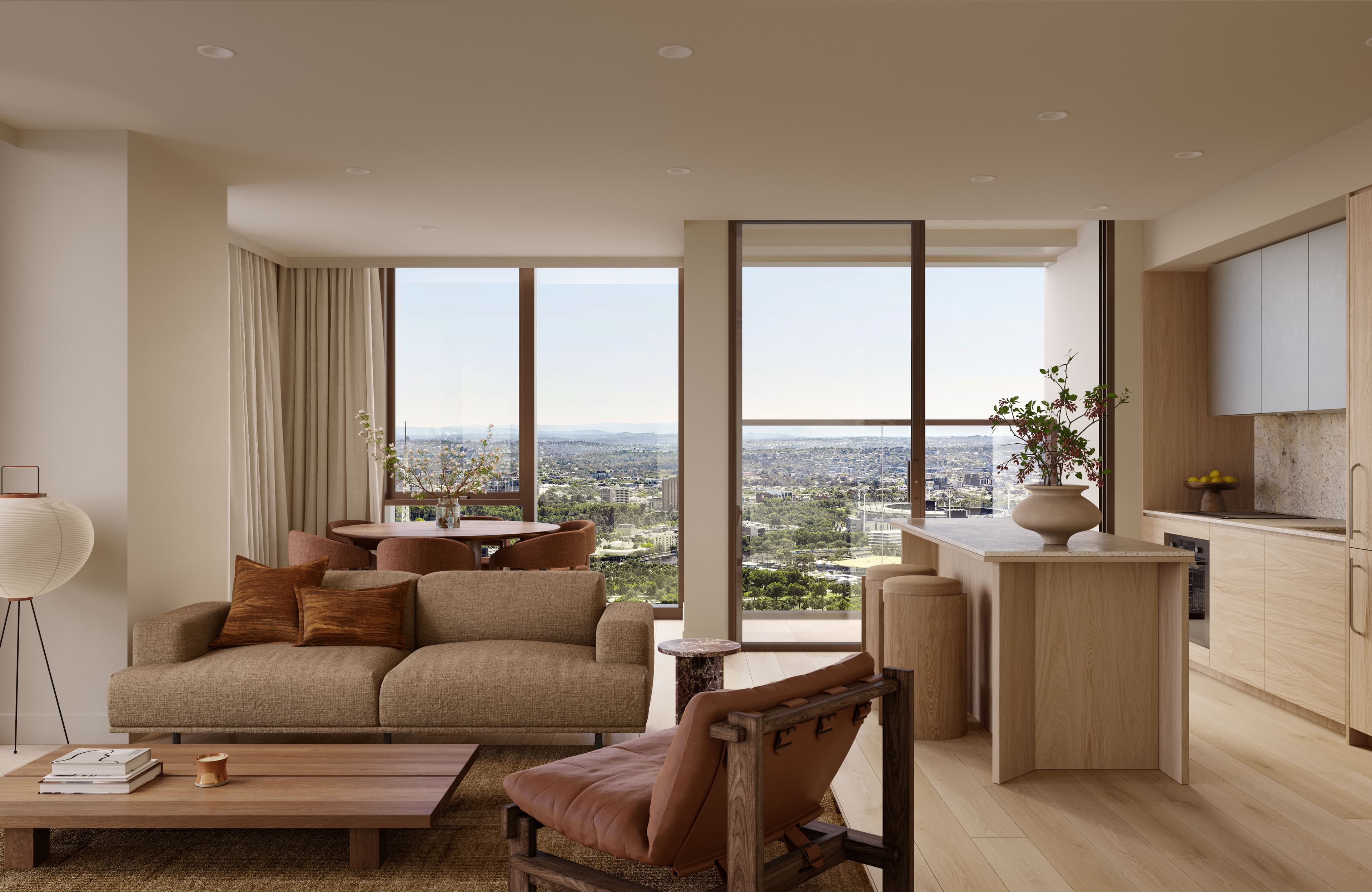 Aura Nova three-bedroom living room interior
