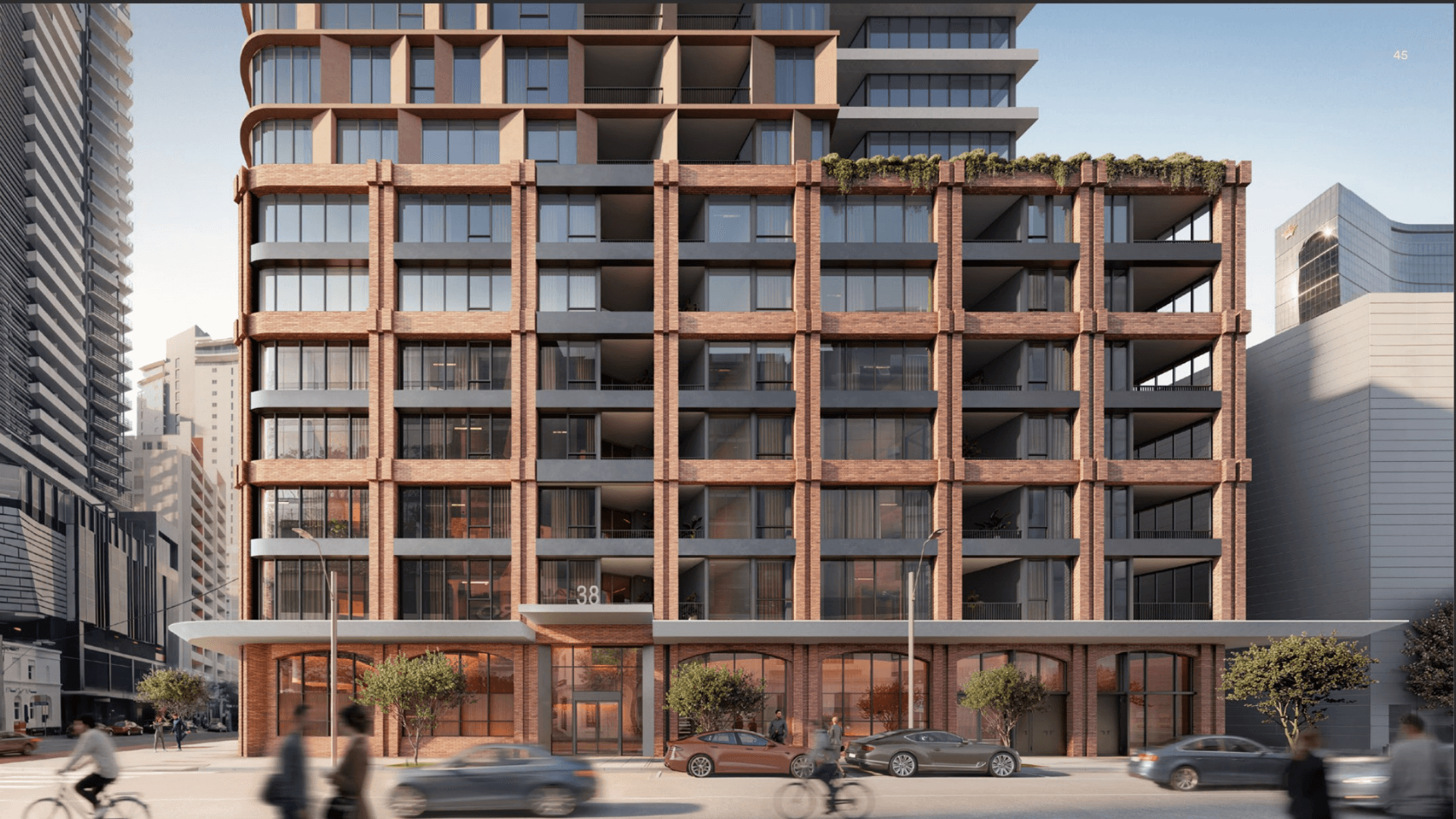 Cavallo street facade at 101 Clarendon Street, Southbank